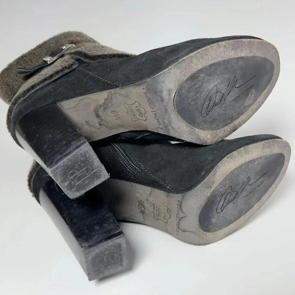 Donald J Pliner Carmen Sherpa Heeled Buckle Booties - Picture 9 of 12